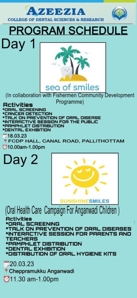 REPORT OF WORLD ORAL HEALTH DAY 2023 – Azeezia Dental College